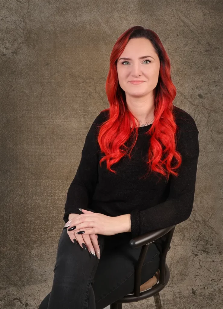 Porträt von Friseurin Cindy